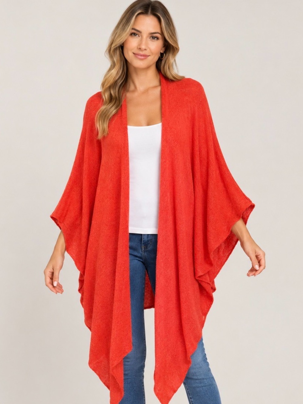 Acrobat Drape Silk Cashmere Waterfall Cardigan OS | Quiet Luxury Boho Luxe